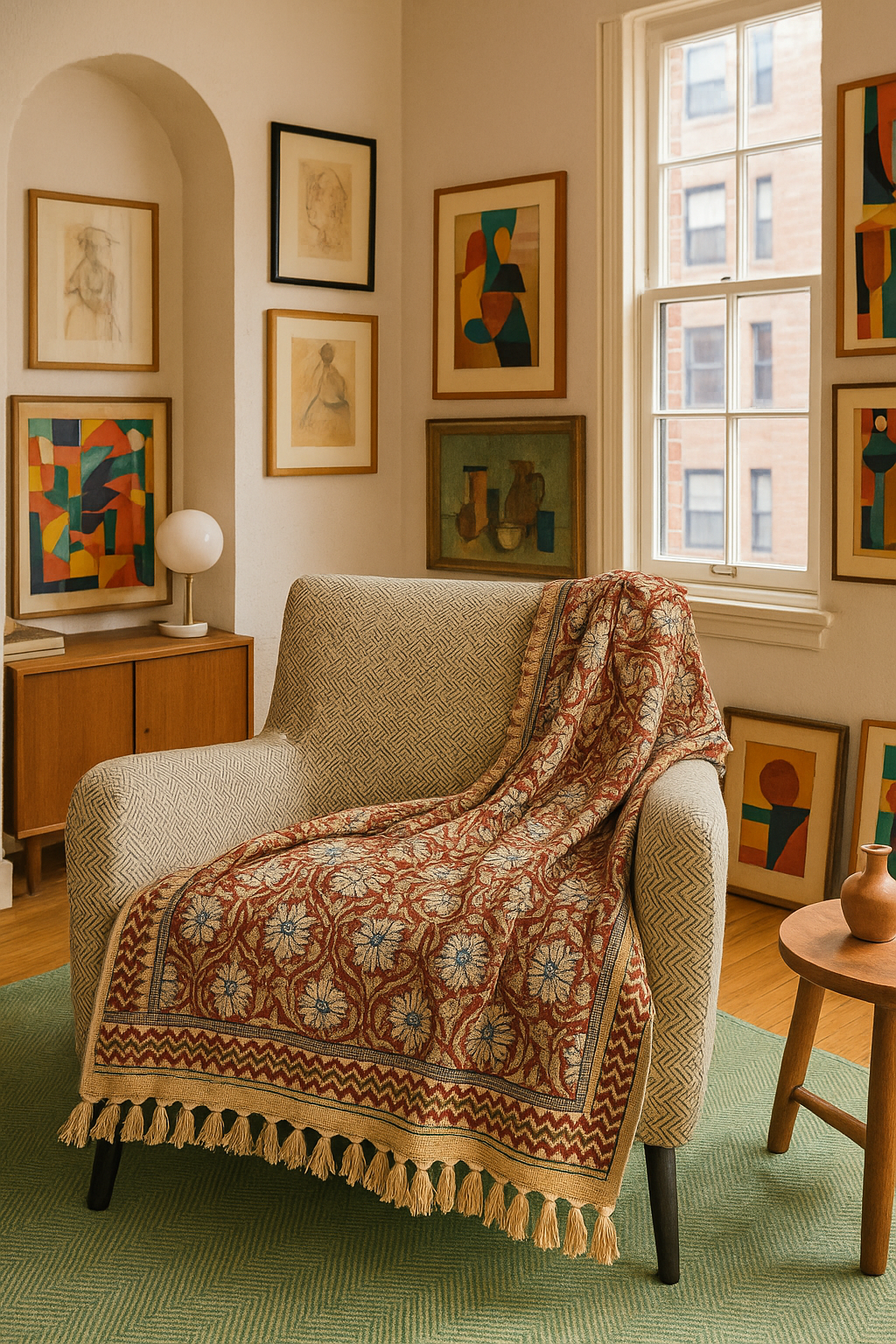 Red brick dust throw blanket