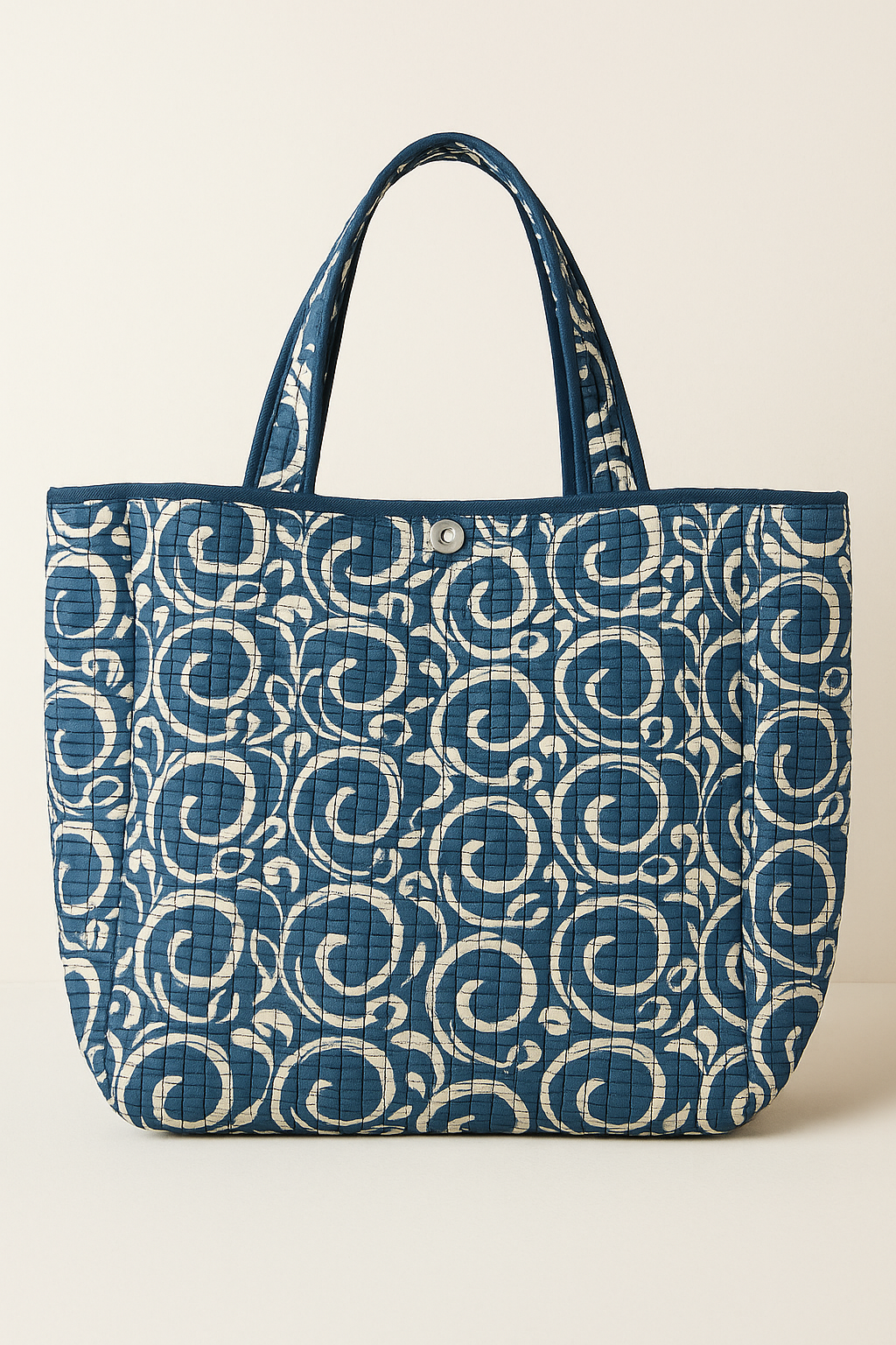 Reversible Blue Multipattern Tote Bag – Indigo Mix