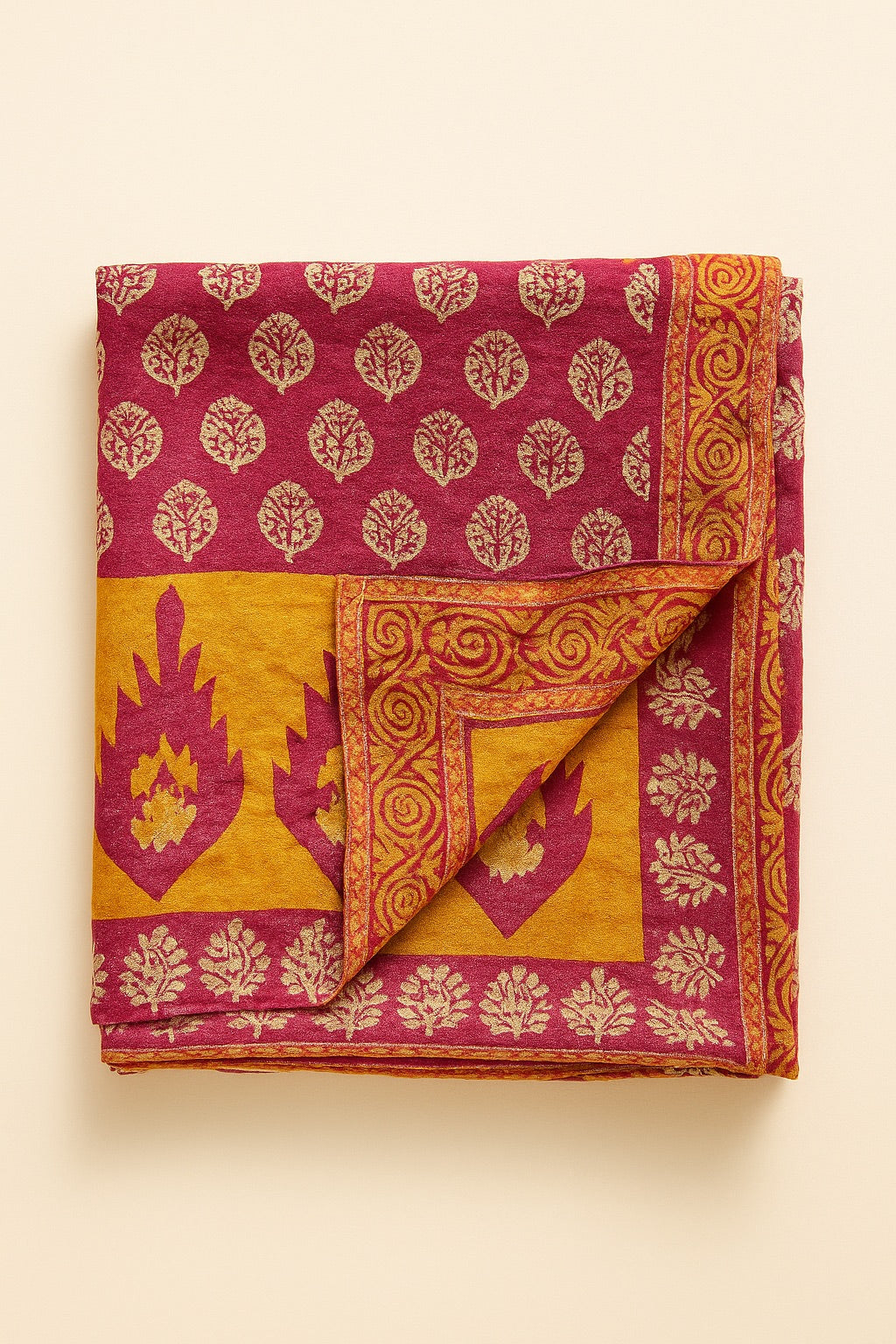 Gulzar Royale Hand-Made Kantha Throw Blanket