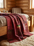 Stone Terracotta Handmade Patola Kantha King Bedspread