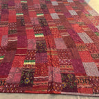 Stone Terracotta Handmade Patola Kantha King Bedspread