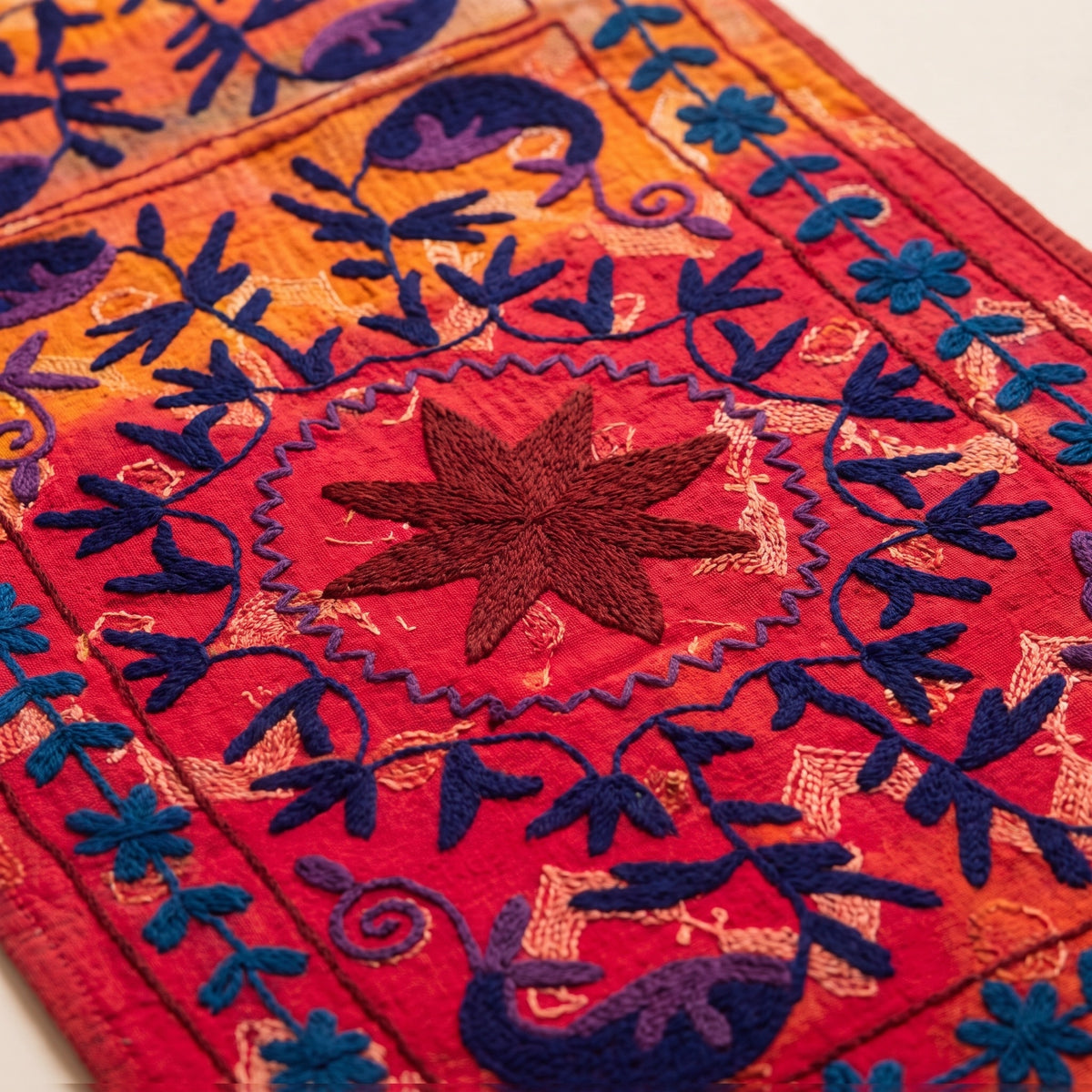 Cedar Garden Exclusive Hand Embroidered Suzani Kantha Runner