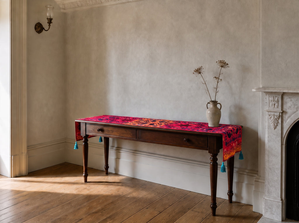Cedar Garden Exclusive Hand Embroidered Suzani Kantha Runner