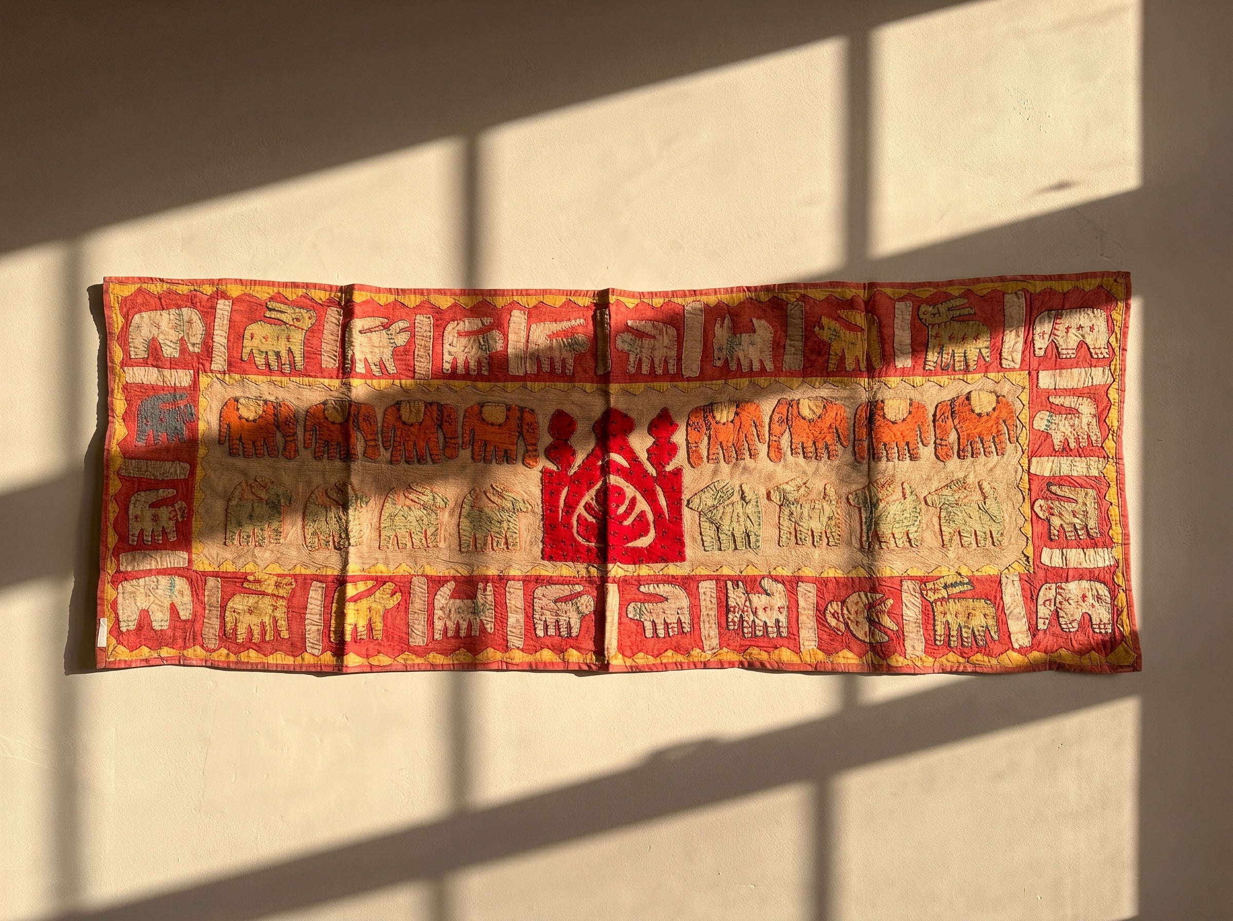 Lady Fern Appliqué Pure Cotton Wall Hanging
