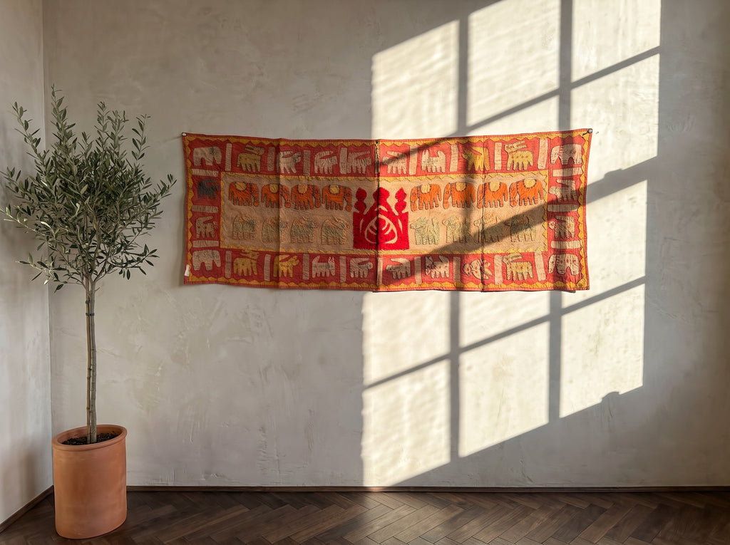 Lady Fern Appliqué Pure Cotton Wall Hanging