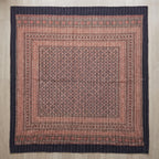Serene Mist Handmade Ajrakh Queen Bedspread