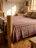 Golden Dawn ancient Aari work  Queen Bedspread