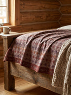 Golden Dawn ancient Aari work  Queen Bedspread