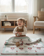 Floaty Dreams - 100% cotton Hand Made Artisnal Baby Quilt