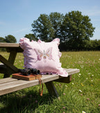 Whimsical Pink Stripes Cushion Cover