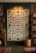 Winding Willow Hand-Embroidered Cotton Suzani Throw