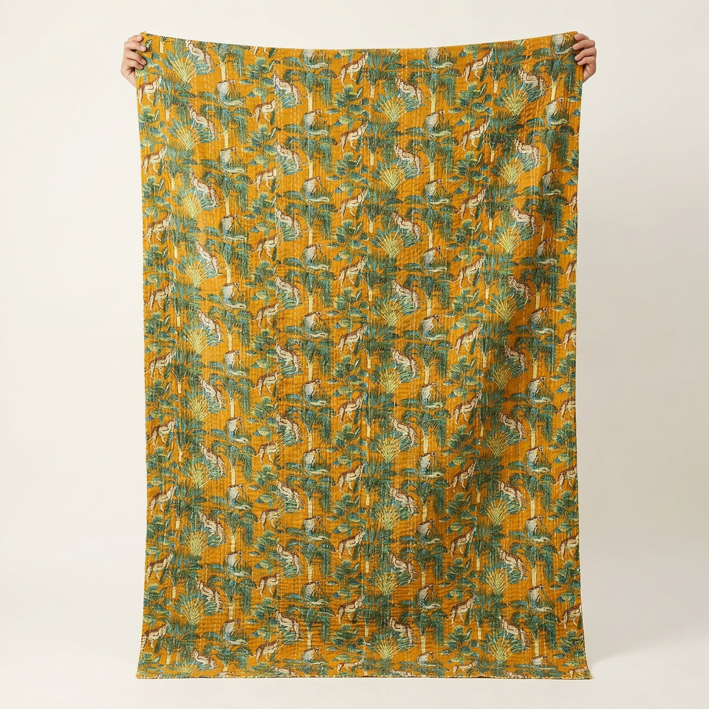 Loom Mist Cotton Reversible Kantha Throw