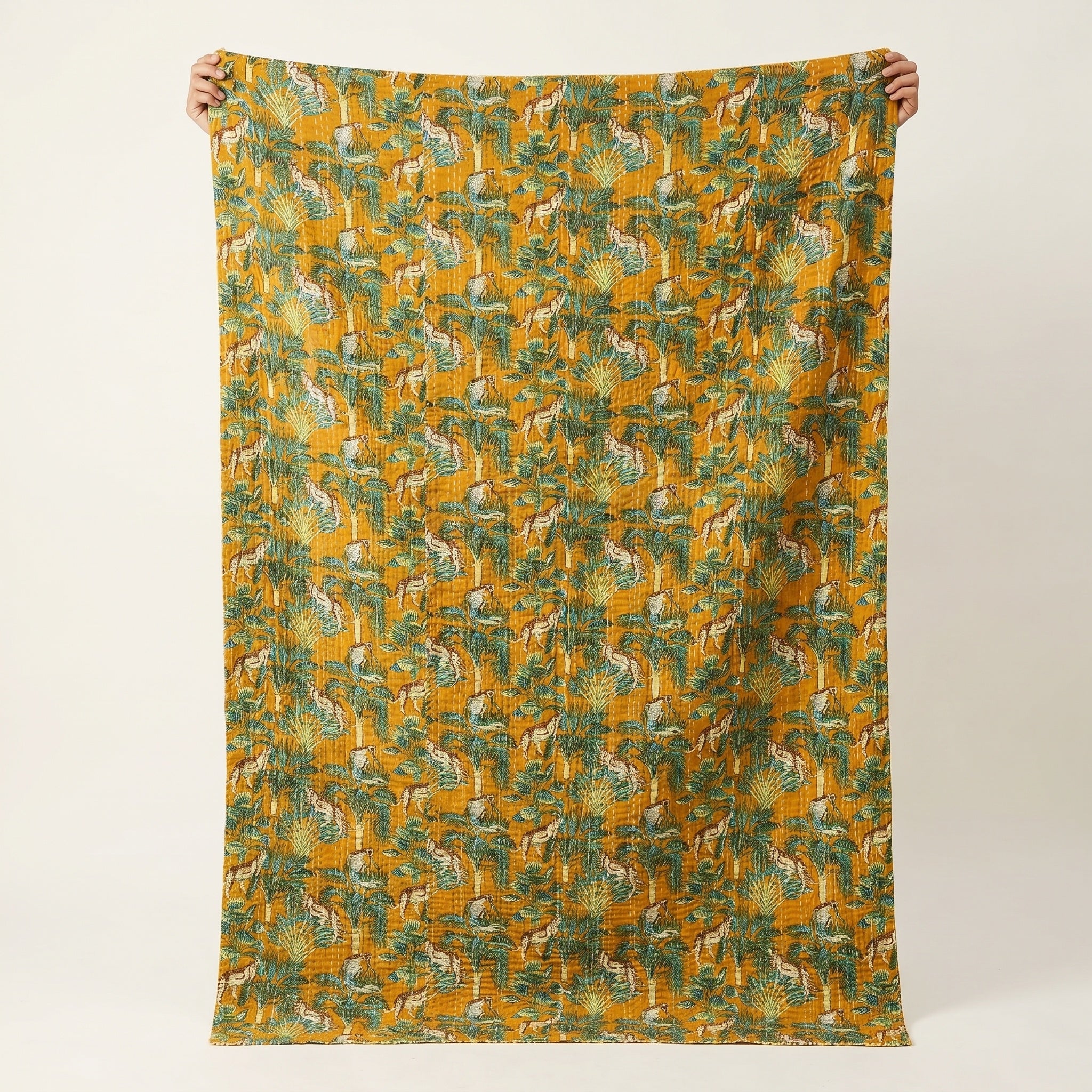 Loom Mist Cotton Reversible Kantha Throw