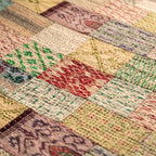 Saffron Fern Luxury Patola Kantha King Bedspread