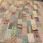 Saffron Fern Luxury Patola Kantha King Bedspread