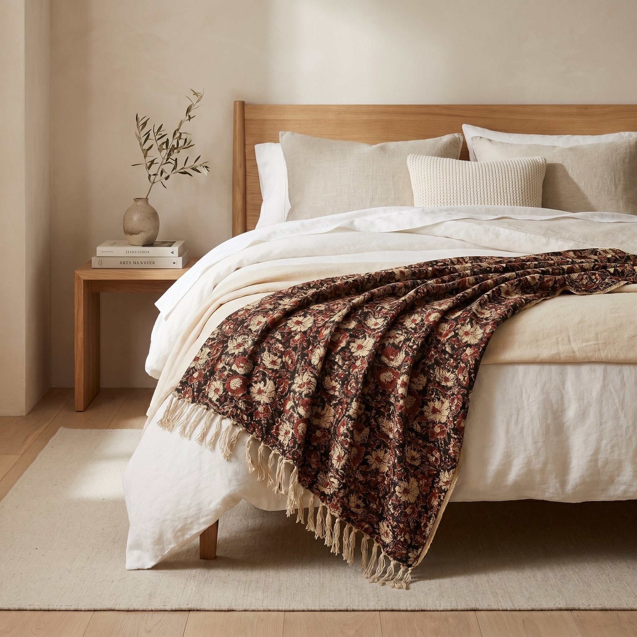Zen Dawn Handmade Bagru Block Print Throw
