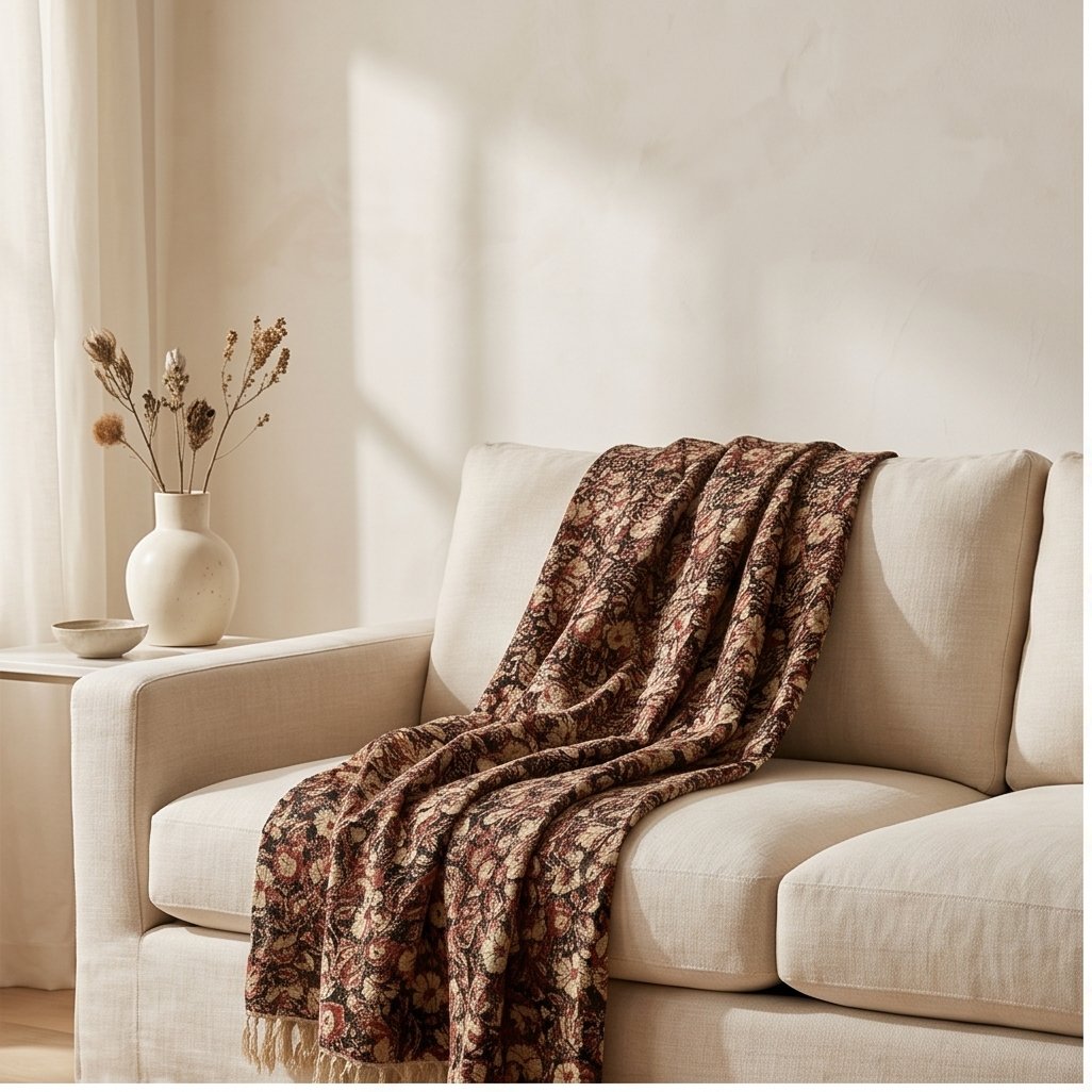 Zen Dawn Handmade Bagru Block Print Throw