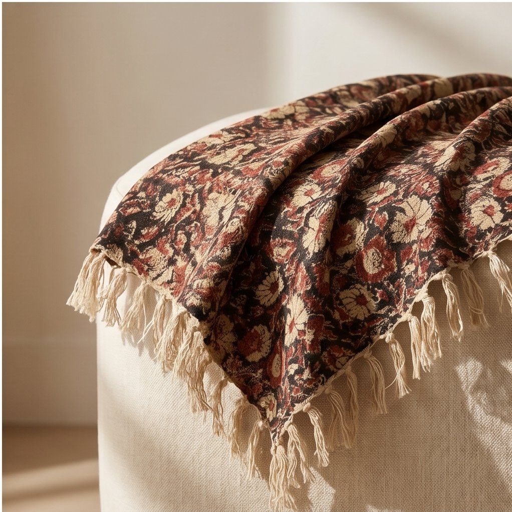Zen Dawn Handmade Bagru Block Print Throw