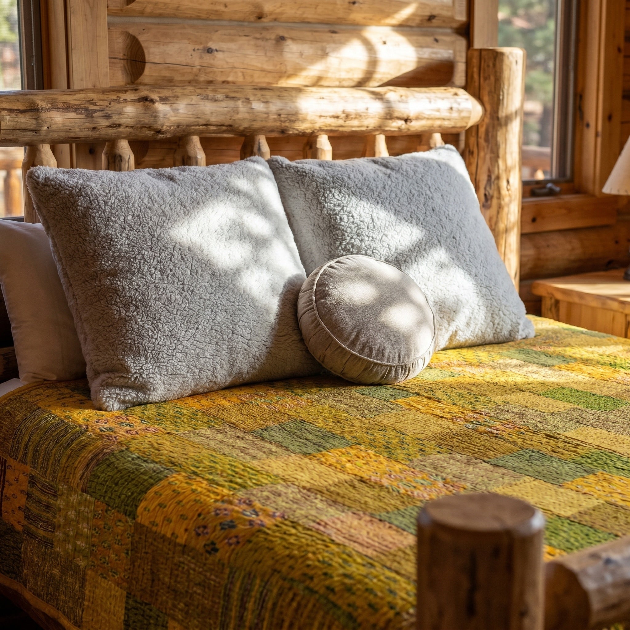 Deep Rust Handmade Patola Kantha Bedspread