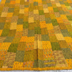 Deep Rust Handmade Patola Kantha Bedspread