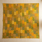 Deep Rust Handmade Patola Kantha Bedspread