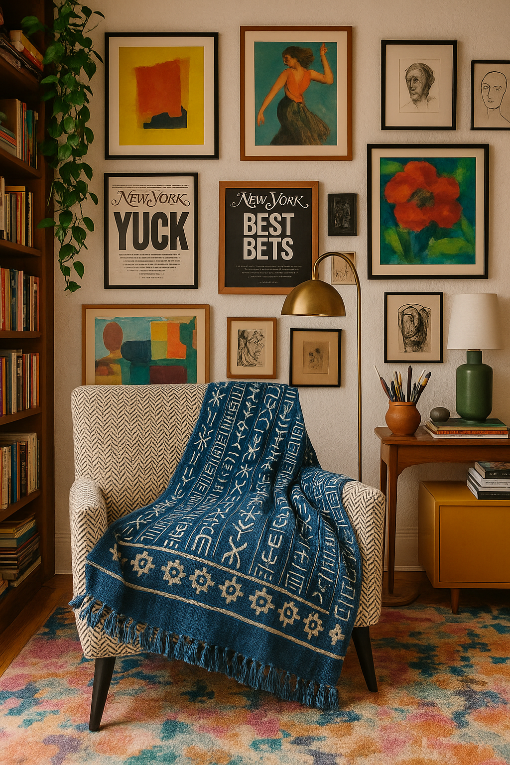 Blue Ivy hand woven throw blanket
