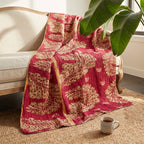 Dream Bloom Vintage Cotton Kantha Throw