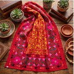 Dappled Dell Hand-Embroidered Cotton Suzani Throw