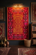 Dappled Dell Hand-Embroidered Cotton Suzani Throw