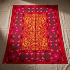 Dappled Dell Hand-Embroidered Cotton Suzani Throw