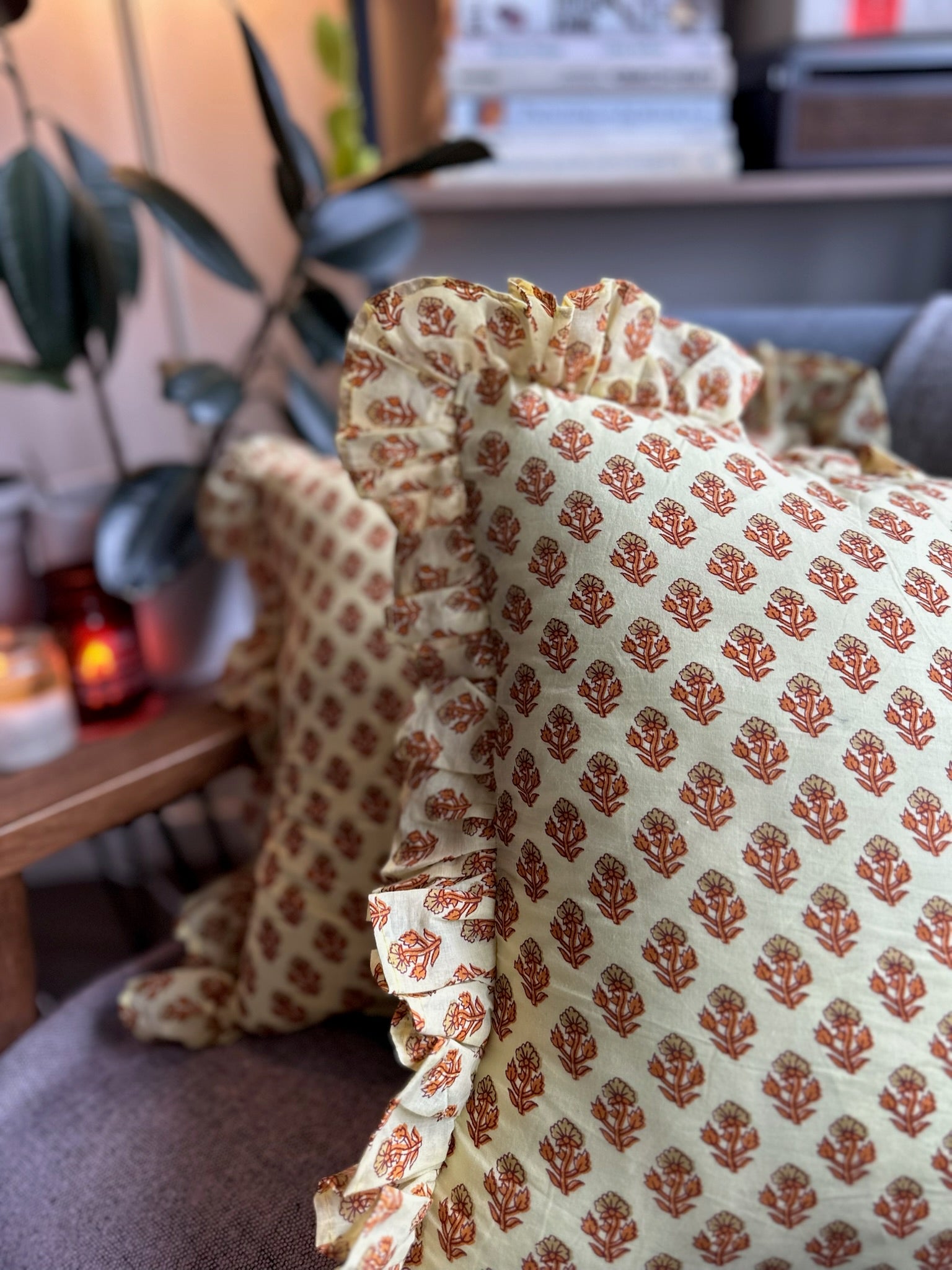 Yellow Flower Cushion Cover