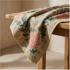 Soft Fern Luxury Vintage Suzani Kantha Throw