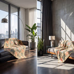 Soft Fern Luxury Vintage Suzani Kantha Throw