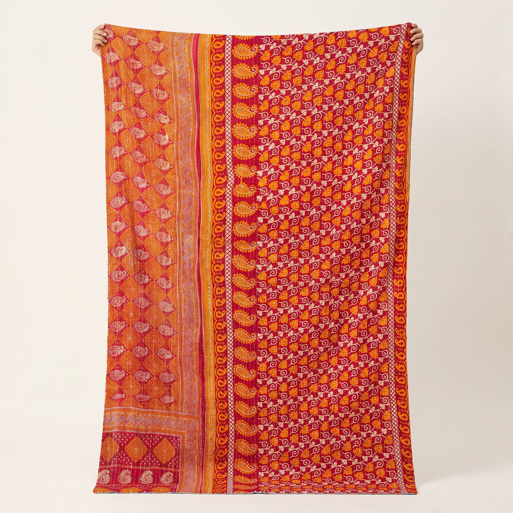 Nomad Stone Vintage Cotton Kantha Throw