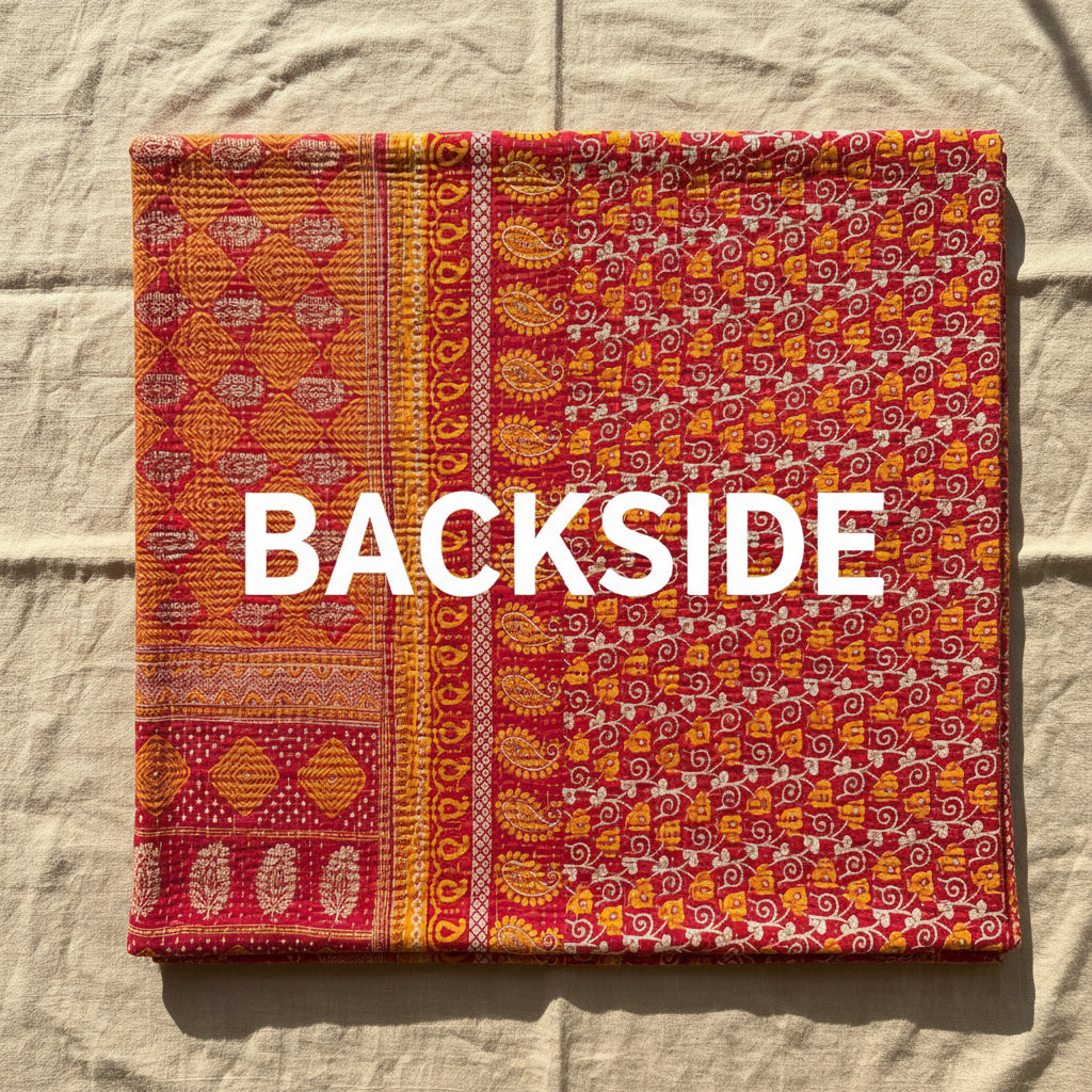 Jeté en coton kantha vintage Desert Stone