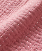 Saffron Rose Cotton Hand-Made Kantha Throw Blanket