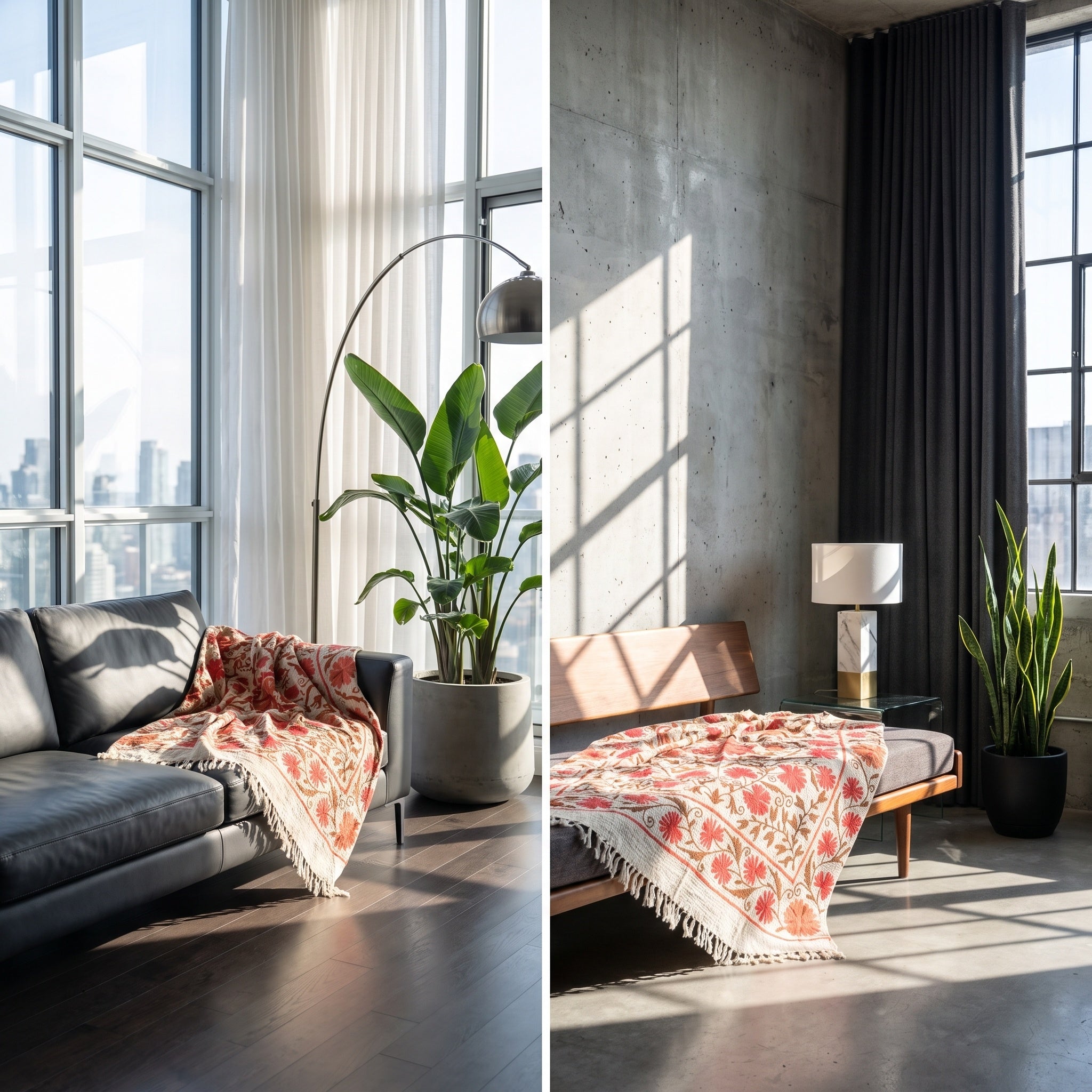 Dream Mist Luxury Suzani Throw
