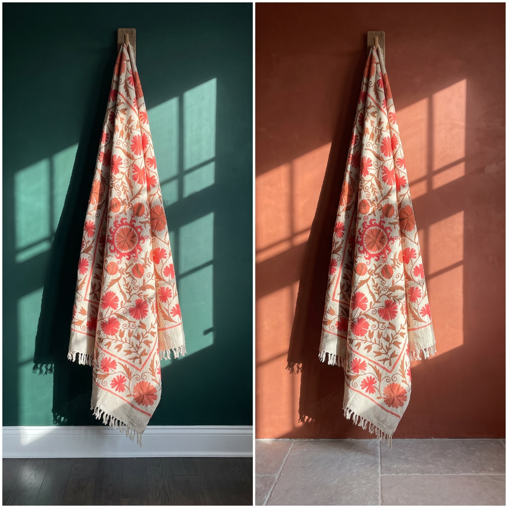 Dream Mist Luxury Suzani Throw