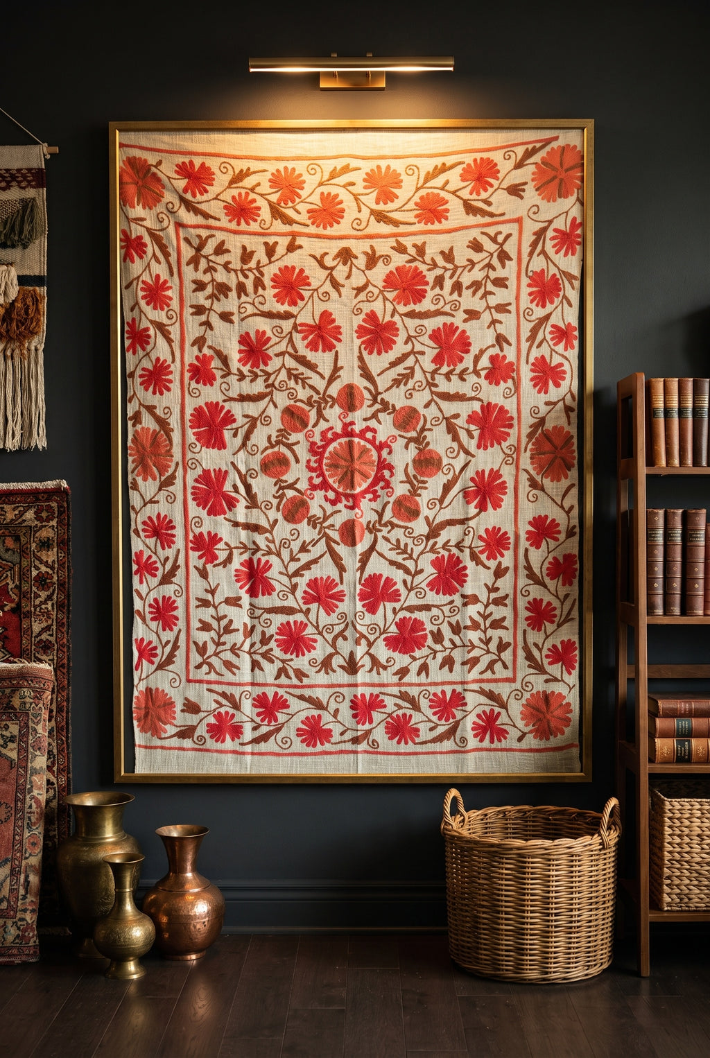 Dream Mist Luxury Suzani Throw