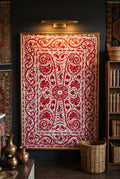 Scattered Sedge Hand-Embroidered Cotton Suzani Throw