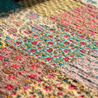 Velvet Bloom Hand blocked patchwork Kantha Bedspread