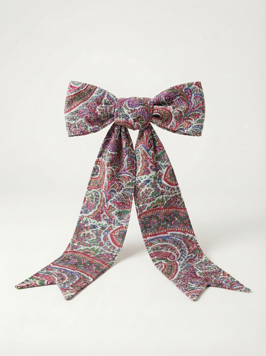 Holly Gingham Patchwork Heirloom Christmas Topper Extra Big Bow
