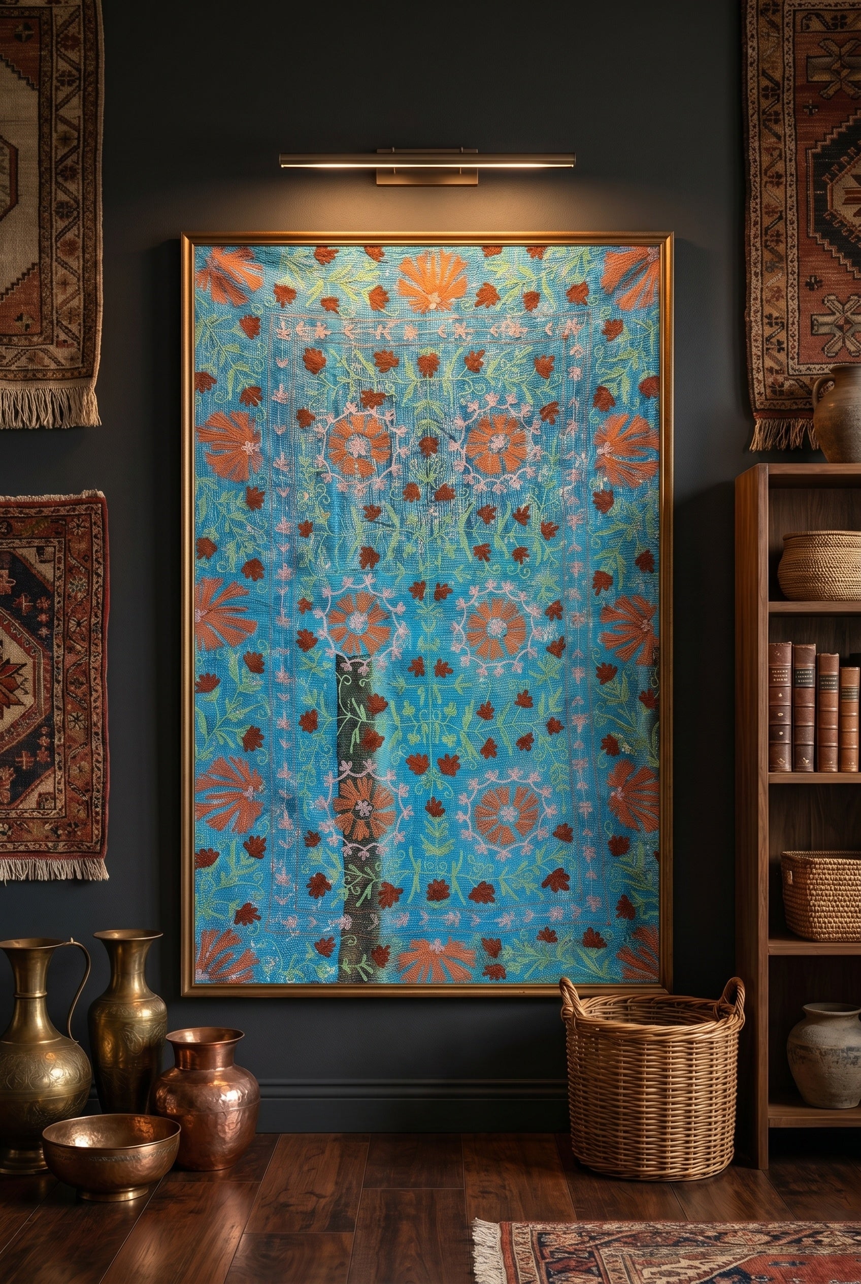 Warm Glow Luxury Vintage Suzani Kantha Throw