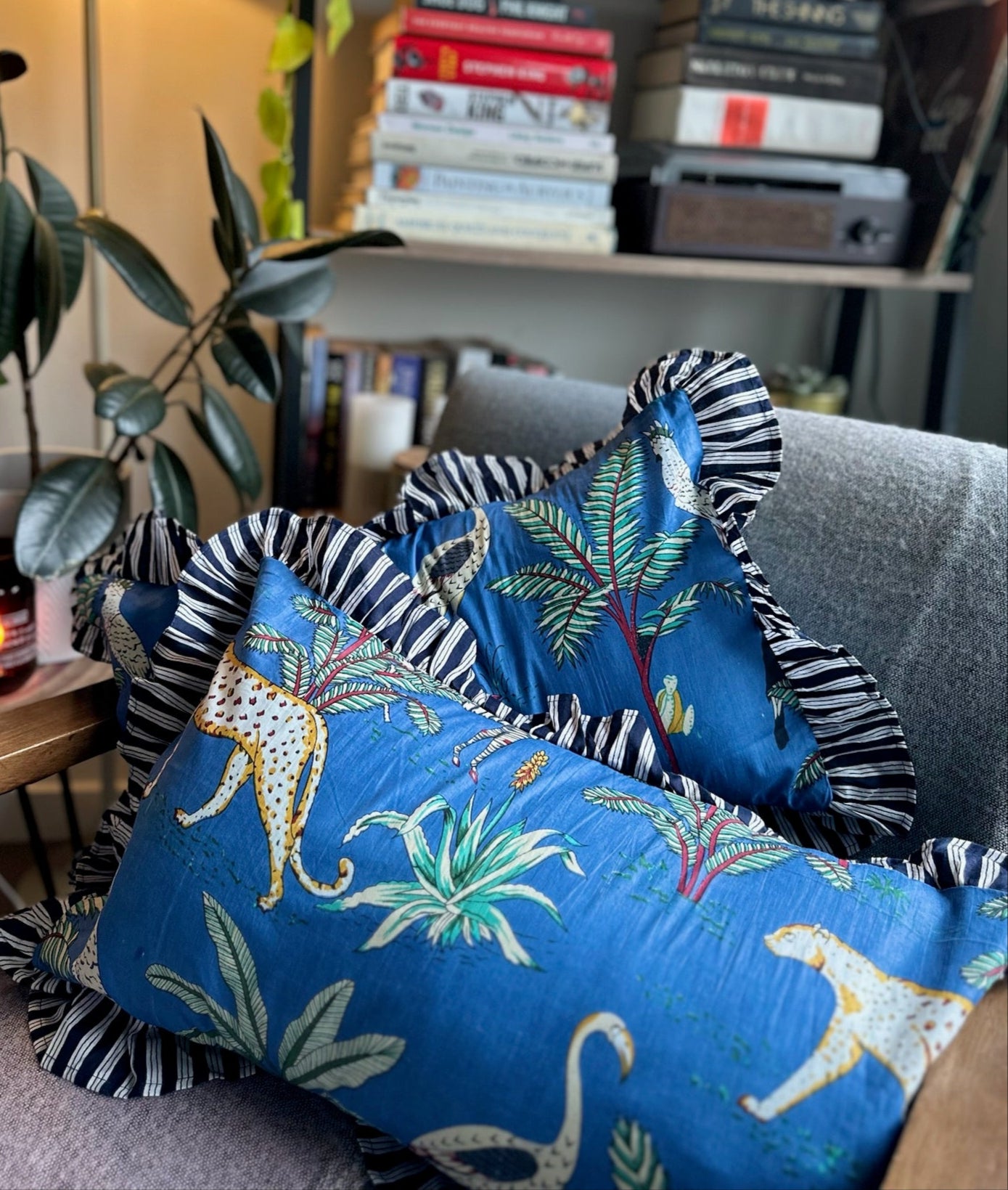 Blue Animals Cushion Cover