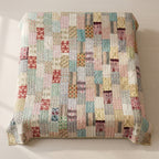 Golden Amber Luxury Patola Kantha King Bedspread