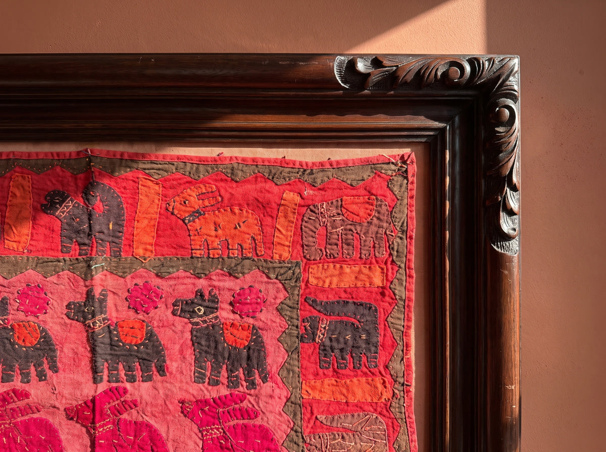 Red Osier Appliqué Pure Cotton Wall Hanging