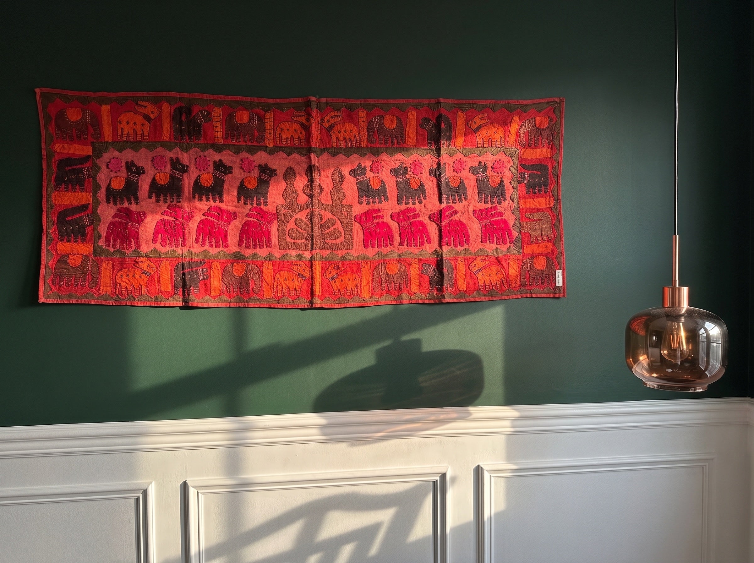 Red Osier Appliqué Pure Cotton Wall Hanging