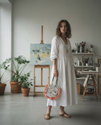 Raspberry Dreams Ruffle Tote Bag