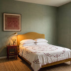 Dawn Sky Embroidered Cotton Queen Bedspread
