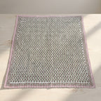 Stone Terracotta Handmade Kantha Queen Bedsheet